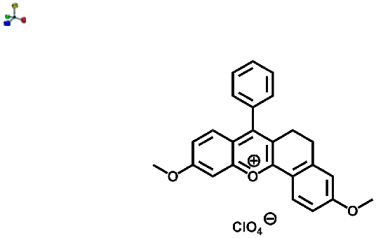 3,10-Dimethoxy-7-phenyl-6,12a-dihydro-5H-benzo[c]xanthylium perchlorate 