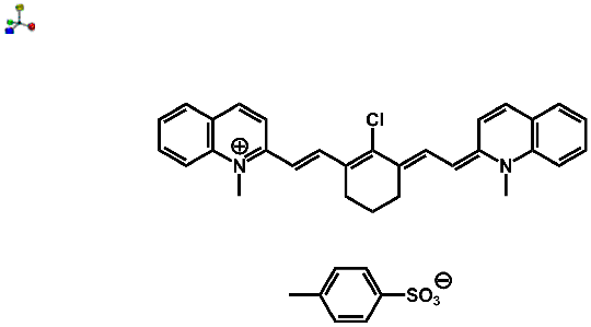 2-(2-(2-Chloro-3-(2-(1-methylquinolidine-2-ylidene)ethylidene)cyclohex-1-enyl)vinyl)-1-methylquinolinium 4-methylbenzenesulfonate 
