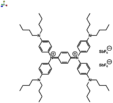 N,N,N´,N'-Tetrakis-(4-dibutylamino-phenyl)-phenylene-1,4-diammonium bis-hexafluoroantimonate 