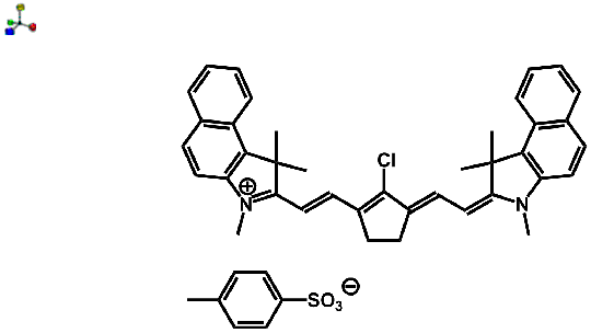 2-(2-(2-Chloro-3-(2-(1,1,3-trimethyl-1H-benzo[e]indol-2(3H)-ylidene)ethylidene)cyclopent-1-enyl)vinyl)-1,1,3-trimethyl-1H-benzo[e]indolium 4-methylbenzenesulfonate 