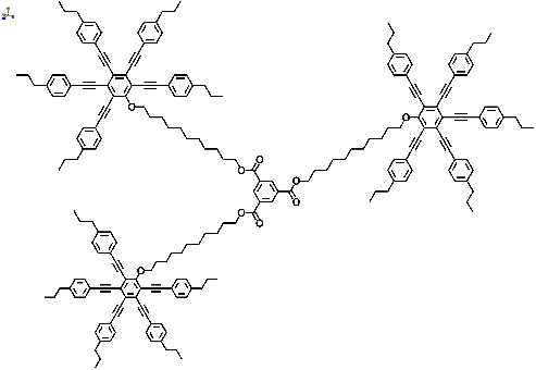Tris(11-(pentakis-(4´-propylphenylethynyl)phenoxy]undecyl]trimesate 