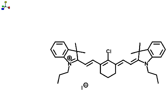 2-(2-(2-Chloro-3-(-2-(3,3-dimethyl-1-propylindolin-2-ylidene)ethylidene)cyclohex-1-enyl)vinyl)-3,3-dimethyl-1-propyl-3H-indolium iodide 