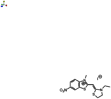 2-((3-Ethyl-2-thiazolinidylidene)methyl)-3-methyl-6-nitrobenzothiazolium iodide 