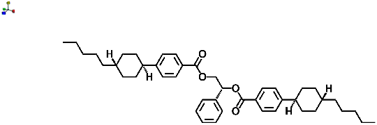 Benzoic acid, 4-(trans-4-pentylcyclohexyl)-1,1'-[(1(S)(+))-1-phenyl-1,2-ethanediyl] ester 