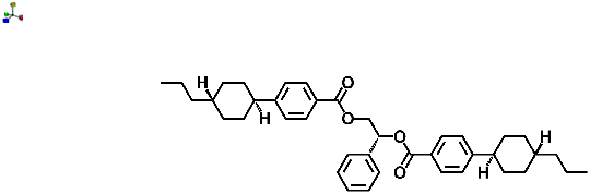 Benzoic acid, 4-(trans-4-propylcyclohexyl)-1,1'-[(1(S)(+))-1-phenyl-1,2-ethanediyl] ester 